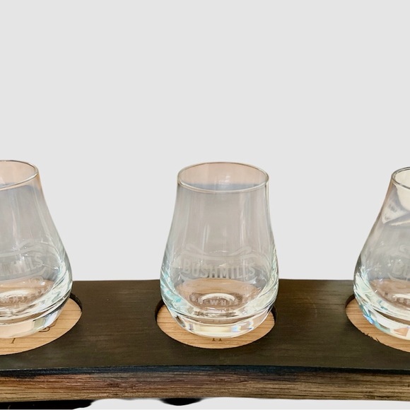Other - New in Box Bushmills Irish whiskey flight paddle with 3 tasting glasses